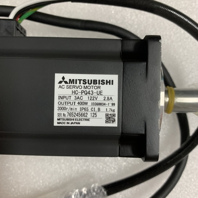 Mitsubishi HC-PQ43-UE AC Servo Motor 3 PHASE 400 W 122 V 3000 RPM 2.8 A IP65 CIB NEW AND ORIGINAL GOOD PRICE