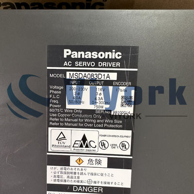 Panasonic MSDA083D1A AC SERVO DRIVE MINAS A-SERIES FOR MSM LOW INERTIA 750W NEW